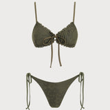 Costum de baie Jacquard Verde Armata