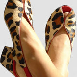 Louison - Sandale cu model leopard