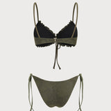 Costum de baie Jacquard Verde Armata