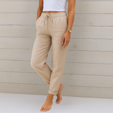 Sara - Pantaloni elastici din in Premium