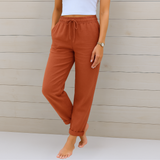Sara - Pantaloni elastici din in Premium