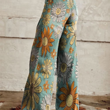 Caro - Pantaloni palazzo cu imprimeu floral