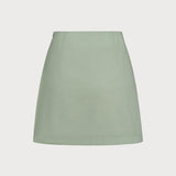 Fustă Mini A-Line Solidă Verde