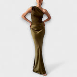 Luna - Rochie asimetrică din satin