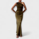 Luna - Rochie asimetrică din satin