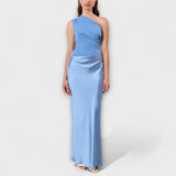 Luna - Rochie asimetrică din satin