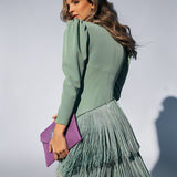 Sofía | Rochie Elegantă cu Franjuri