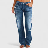 Liliana - Pantaloni din Denim cu Stil Elegant