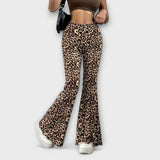 Francisca - Pantaloni cu croială leopard