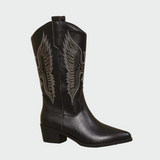 Botine cowboy occidentale din piele