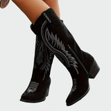 Botine elegante și brodate în stil occidental