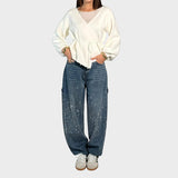 Valéria - Pantaloni din denim largi