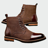 Botine din piele Oxford