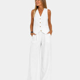 Assia | Set de vestă fără mâneci și pantaloni