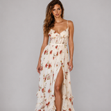 Sónia - Rochie midi cu model floral