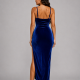 Gabriela - Rochie din catifea cu fante