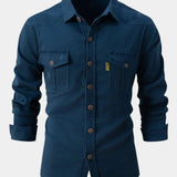 Cămașă din Denim - Buton