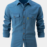 Cămașă din Denim - Buton