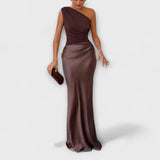 Luna - Rochie asimetrică din satin