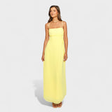 Flóssi - Rochie maxi galbenă