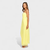 Flóssi - Rochie maxi galbenă