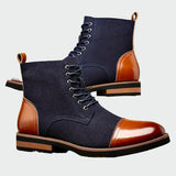 Botine din piele Oxford