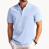 Cămașă Henley - Placket Scurt cu Butoni