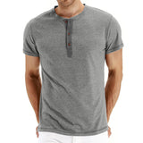 Tricou Henley - Material Moale Guler
