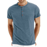 Tricou Henley - Material Moale Guler