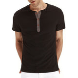 Tricou Henley - Material Moale Guler
