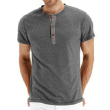 Tricou Henley - Material Moale Guler