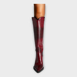 Botine cu Design Croco și Toc Elegant