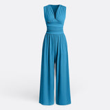 Leonor - Salopetă Chic Fără Mâneci cu Pantaloni Largi