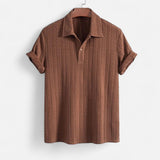 Cămașă Polo - Guler Tricotat Jacquard