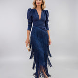 Sofía | Rochie Elegantă cu Franjuri