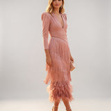 Sofía | Rochie Elegantă cu Franjuri