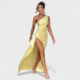Ariel - Rochie Asimetrică din Satin