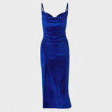 Gabriela - Rochie din catifea cu fante