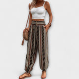 Scarlett - Pantaloni cu grafice etnice