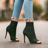 Elisa - Pantofi cu Toc din Tricot