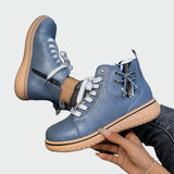 Botine ortopedice din piele cu glezna joasă