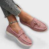 Mocasin Feminine Bej cu Șnur Decorativ