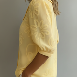 Celeste | Bluza ușoară florală cu eleganță naturală