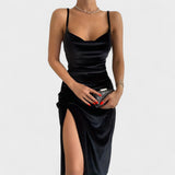 Gabriela - Rochie din catifea cu fante