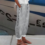 Leonor - Pantaloni din In cu Scop