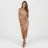 Natália - Rochie elegantă cu umerii descoperiți