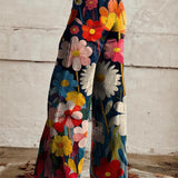 Léna - Pantaloni largi cu imprimeu floral