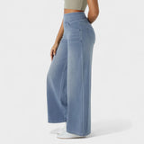 Irene - Pantaloni din denim cu croi larg