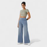 Irene - Pantaloni din denim cu croi larg