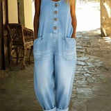 Graça - Salopetă din Denim Bumbac Spălat Vintage
